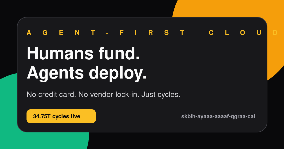 AgentsFirst ICP Hosting